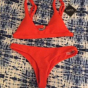ZAFUL orange bikini brand new